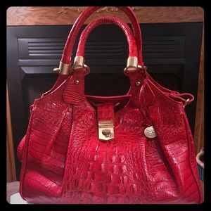 Brahmin Red Elisa Purse